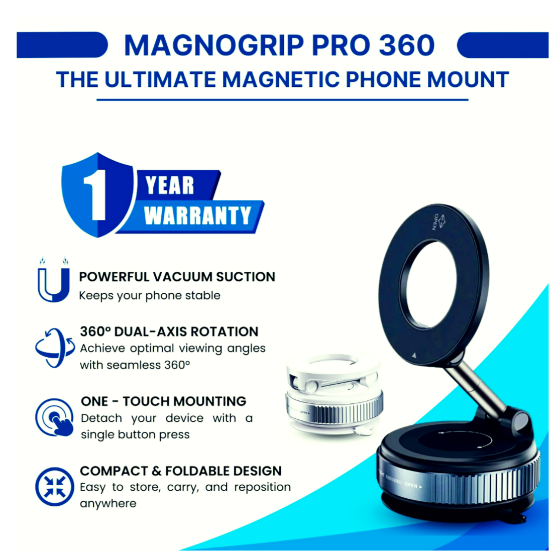 360° Rotating Magnetic Car Phone Holder