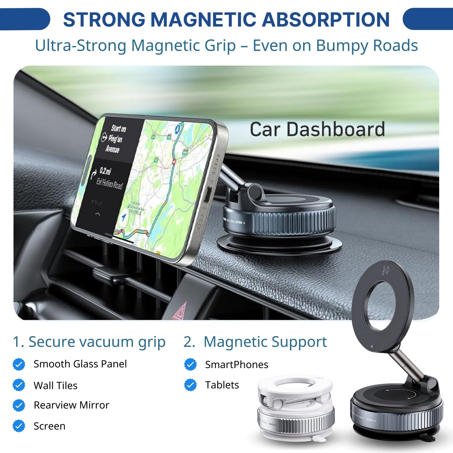 360° Rotating Magnetic Car Phone Holder