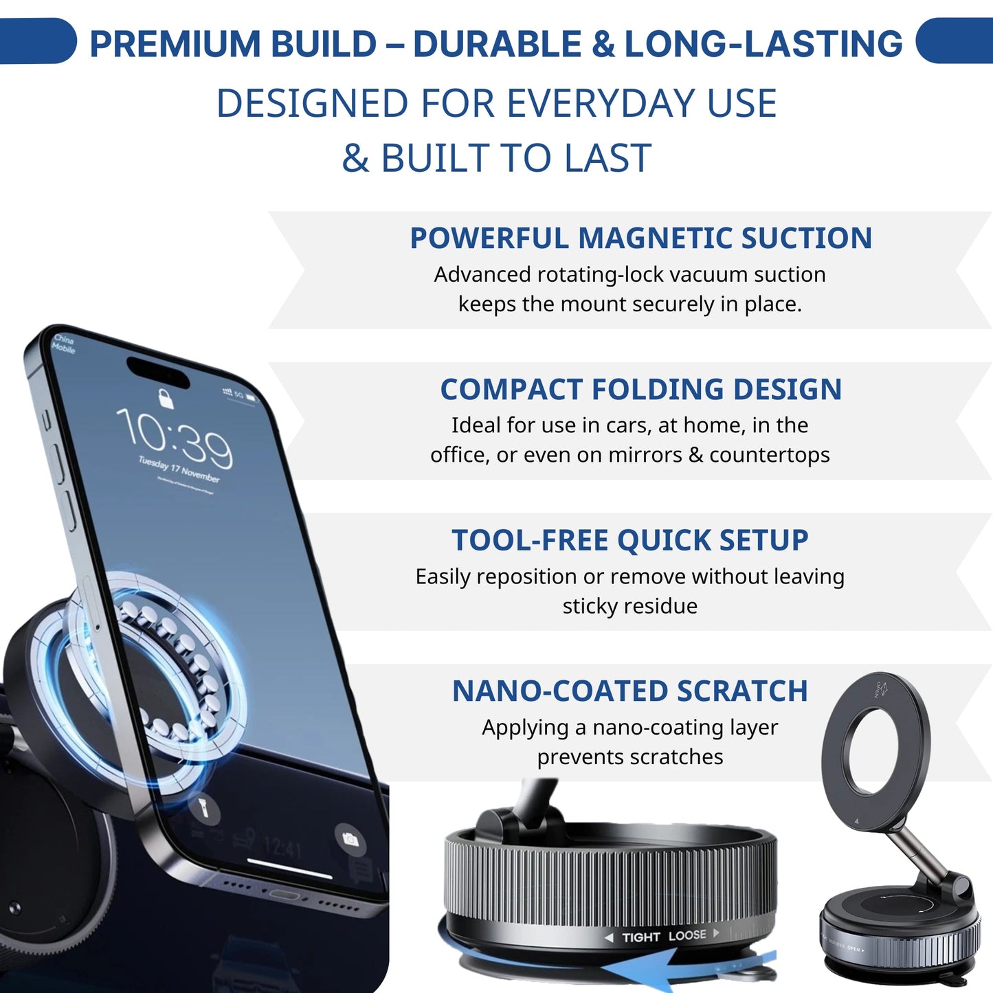360° Rotating Magnetic Car Phone Holder