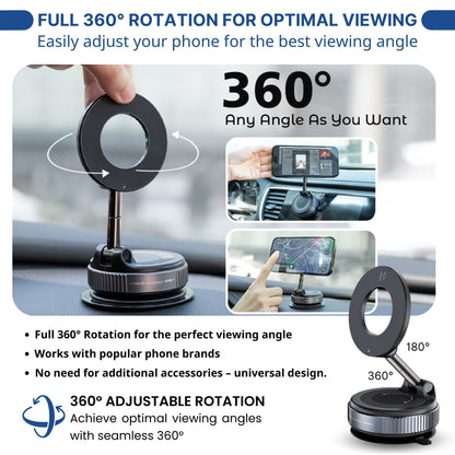 360° Rotating Magnetic Car Phone Holder